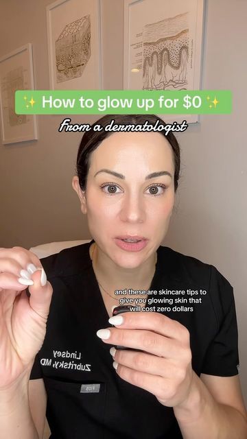 Lindsey Zubritsky, MD, FAAD on Instagram: "How to glow up FOR FREE 💰 💰 💰 Good skincare and procedures are great, but have you tried these free hacks for better looking skin? Comment below what your favorite free skincare tip is ⬇️" Good Skincare, Free Skincare, Face Makeup Tips, Skin Glow, Have You Tried, Glow Up?, You Tried, Glowing Skin, Beauty Skin