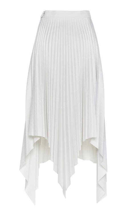 Acne Studios Ilisie High-Waisted Pleated And Striped Wool-Blend Mini Skirt Pleated Skirt Asymmetric, Luxury White Pleated Skirt, Beige Pleated Asymmetrical Skirt, White Asymmetrical Pleated Mini Skirt, Luxury Pleated Asymmetrical Mini Skirt, Sunglasses White, White Sweater, Capsule Collection, Cute Skirts