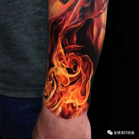 Fire Background Tattoo, Realism Fire Tattoo, Black And Grey Fire Tattoo, Fire Tattoo Designs Men, Watercolor Fire Tattoo, Flames Tattoo Sleeve, Fire Tattoo Men, Fire Tattoo Realistic, Flame Tattoo Sleeve