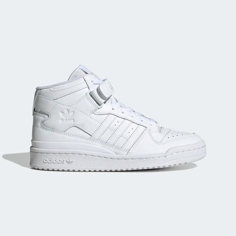 In the '80s, the adidas Forum shoes dominated the hardwood, but today they've been updated for a life on the move. Featuring the quintessential old-school cross overlays and hook-and-loop strap, they give classic B-ball energy with a remixed twist. Forum Mid Shoes, Adidas Forum Mid, Mid Shoes, Adidas Forum, Adidas Sneaker, Hot Sneakers, Basketball Sneakers, Trainer Sneakers, Womens Basketball