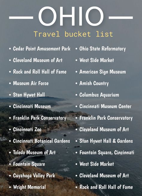 Ohio Travel Bucket List Free Google Docs Template - gdoc.io Ohio Bucket List, Montana Bucket List, Google Docs Templates, Bucket List Template, Family Experiences, Cedar Point Amusement Park, Middle America, Usa Bucket List, Ohio Travel