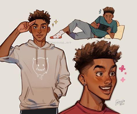 🧸🌱☁️cornelia ☆💖✨ on Twitter: "Noah :)… " Cartoon Black Characters, Likelihood_art Sketch, Black Male Drawing Reference, Black Characters Design, Mixed Character Design, Black Characters Male, Black Character Drawing, Drawing Black Characters, Boy Oc Character Design