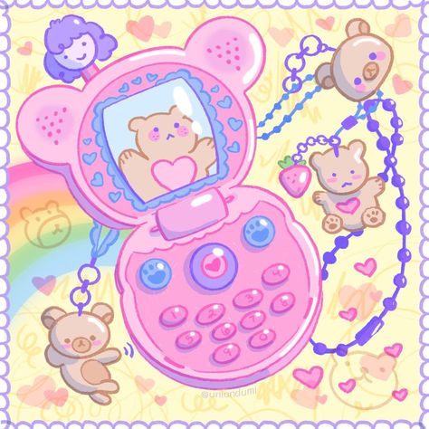 Cute Phone Illustration, Art Sketchbook Cute, Flip Phone Illustration, Cute Flip Phones, Flip Phone Drawing, Cellphone Drawing, Motorola Flip Phone, Motorola Flip, Flip Phone Aesthetic