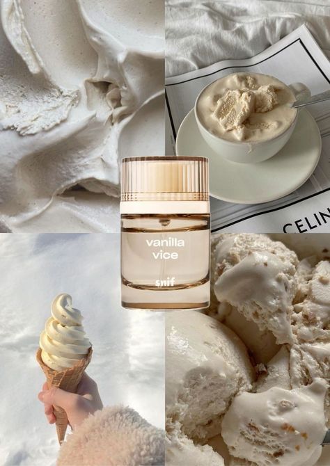 Vanilla Ice Cream Perfume, Musk Aesthetics, Vanilla Moodboard, Vanilla Scent Aesthetic, Cloud By Ariana Grande, Vanilla Smell, Musk Perfume, Jasmine Sambac, Vanilla Milk