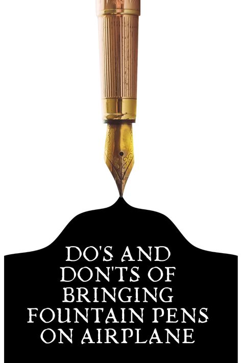 When bringing fountain pens on an airplane, there are essential do's and don'ts to ensure a smooth travel experience. Do empty the pen's ink reservoir before boarding to prevent leakage during air pressure changes. Do store the pen in a protective case to safeguard the nib and prevent damage. Fountain Pen Ink Storage, Fountain Pen Ink Bottles, Fountain Pen Case, Stationary Collection, On Airplane, On An Airplane, Pen Art Drawings, Fountain Pen Nibs, Liquid Ink