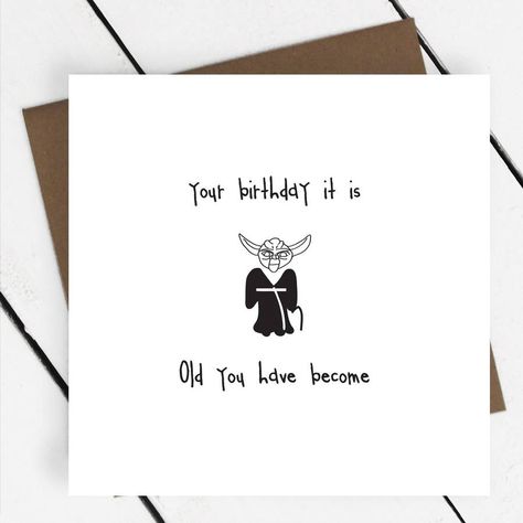 Birthday Card Puns, Star Wars Valentines, Star Wars Cards, Star Wars Diy, Birthday Cards For Boyfriend, Bday Cards, Star Wars Birthday, Diy Gifts For Boyfriend, Funny Christmas Cards