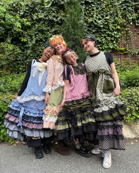 Some fun pictures from around town! 💕💜💚. . . . #slowfashion #handmadeclothing #whimsical #cottagecore #fairycore #morikei #sustainablefashion #altfashion #homemade #ruffledskirt #comfyclothing #uniqueclothingdesign #madewithlove #madeinphilly Whimsical Cottagecore, Fun Pictures, Funky Outfits, Dream Style, Alt Fashion, 2024 Fashion, Handmade Clothes, Dream Room, Comfy Outfits