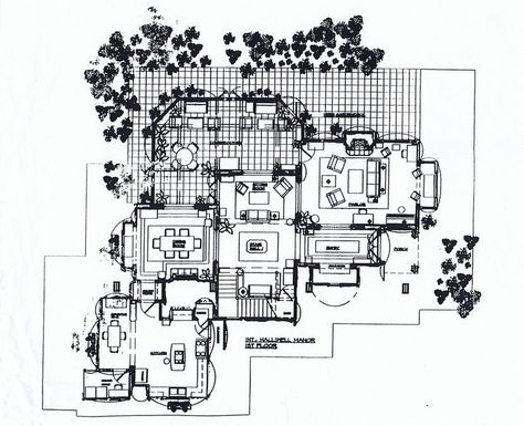 Manor Blueprints, Halliwell Manor, Manor Floor Plan, House Blueprints, Floor Plan, House Plans, Floor Plans, Flooring, Interior Design