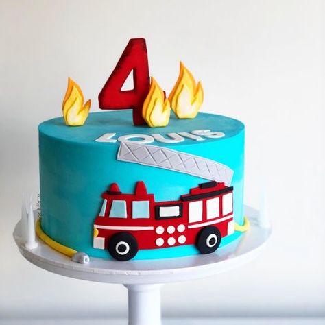 Edible Fire, Police Birthday Cakes, Firefighter Birthday Cakes, Fireman Sam Cake, Fire Engine Cake, Fire Truck Cake, Fire Fighter Cake, Fireman Cake, Burnt Butter