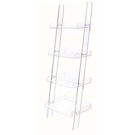 Acrylic Bookcase, Leaning Bookcase, Style Bookcase, 4 Shelf Bookcase, Ladder Bookshelf, Palm Springs Style, Banana Leaf Wallpaper, White Bookcase, Versatile Furniture