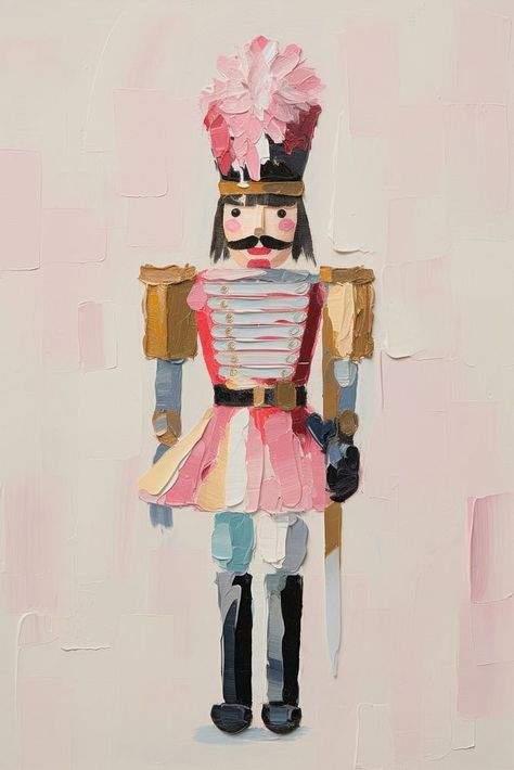 Clara And The Nutcracker Art, Vintage Christmas Nutcracker, Abstract Nutcracker Painting, Nut Cracker Painting, Nutcracker Ballet Painting, The Nutcracker Art, Nutcracker Painting Ideas, Painted Nutcracker Diy, Nutcracker Scene