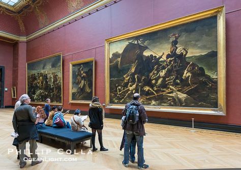 While at the Louvre in 1985, I saw one of my favorite paintings - the Raft of the Medusa by Gericault.  It took him 150 sketches to get the final painting and it catapulted him to fame.  A magnificent work of art. Raft Of The Medusa, The Raft Of The Medusa, The Raft Of The Medusa Painting, The Louvre Art, France Art Museums, Medusa Painting, The Louvre Paintings, Mona Lisa In Louvre, Louvre Paris