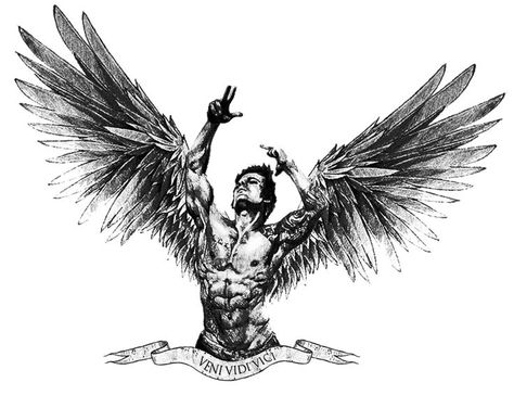 Zyzz Wallpaper, Zyzz Pose, Gym Art, Cool Small Tattoos, Wolf Tattoos, Angel Tattoo, Angel Art, Chest Tattoo, Body Art Tattoos