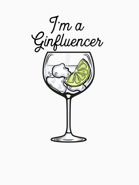 Gin Gift Ideas, Gin And Tonic Tattoo, Gin Tonic Tattoo, Gin Drawing, Gin Puns, Gin Quotes, Gifts For Gin Lovers, Electrician T Shirts, Gin Lemon