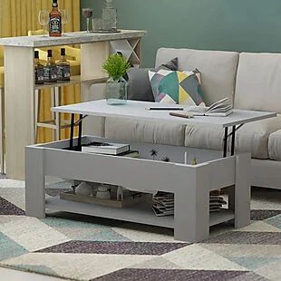 Get a Deal on Lift-Top Coffee Table $126 Shipped March 2022 Laptop Writing, Sitting On The Couch, Accessory Dwelling Unit, Solid Coffee Table, Lift Design, Lift Top Coffee Table, Cool Coffee Tables, Coffee Table Wayfair, Coffee Table With Storage