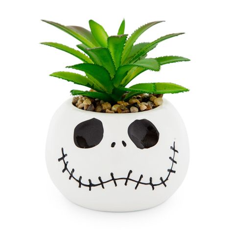 Jack Skellington Head, The Nightmare Before Christmas Jack, Christmas Jack Skellington, Small Flower Pots, Nightmare Before Christmas Jack, Small Potted Plants, Plastic Design, The Nightmare Before Christmas, The Night Before Christmas