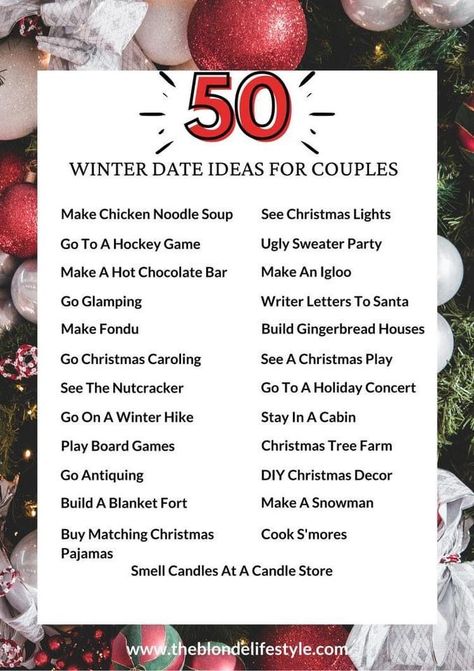 Christmas Date Ideas, Date Ideas For Couples, Winter Date Ideas, Creative Date Night Ideas, Date Night Jar, Romantic Date Night Ideas, Christmas Date, Creative Dates, Couple Activities