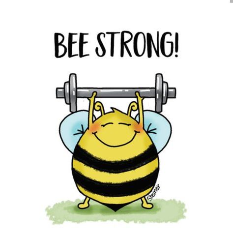 Encouragement Drawings, Encouraging Cards, Bee Strong, Affirmation Cards For Kids, Bee Quotes, Boosting Confidence, Cute Puns, Cards For Kids, Bee Crafts