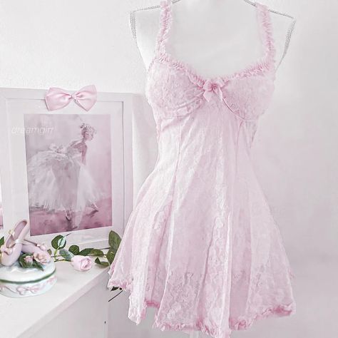 ♡ Pink Lace Babydoll ♡ – Babydoll Boutique Alabaster Skin, Pink Babydoll, Lace Nightgown, Fairycore Cottagecore, Pink And White Stripes, Lace Babydoll, Lingerie Dress, Pretty Lingerie, Madison Beer