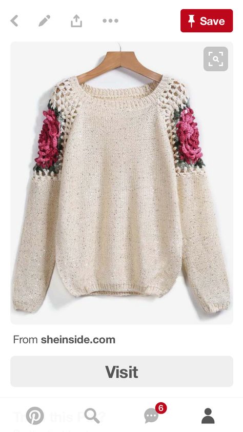 Crochet Sweater Free, Stil Boho, Handmade Sweater, Embroidery Sweater, Floral Crochet, Crochet Cardigan Pattern, Crochet Top Pattern, Crochet Blouse, Cardigan Pattern