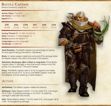 Dnd Army, Enemy Character, Paladin Dnd, Monsters Dnd, Dnd Enemies, Stat Block, Dnd 5, Dnd Stats, Dnd Creatures