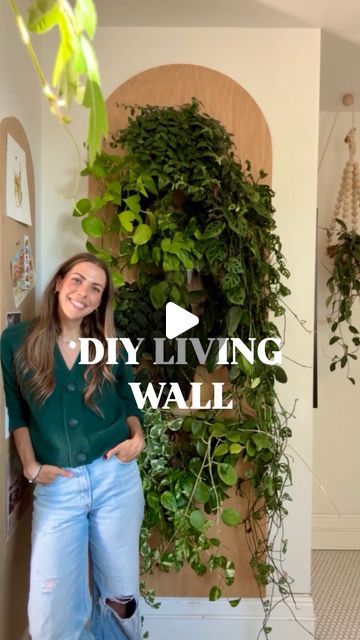 Happy Happy Houseplant🪴Mandi Gubler on Instagram: "Isn’t this the cutest plant wall you’ve ever seen?! 
I did this project 4 years ago and it’s still one of my favorite planty spots in my house!

If you’ve been itching for a living wall but want something quick and interchangeable, add this to the list of fun house projects to work on this weekend. 

To make this, I just used some 6” pot holders from Home Depot and a scrap piece of 3/4” plywood that I cut a basic arch in. 

For a link to the pot holders, comment PLANT WALL below! (I found a great deal on them!!)

If you want a quick tutorial for cutting the arch shape comment TUTORIAL and I’ll send you a link to the @vintagerevivals instructions.

P.S. if you try this you have to pinky promise you’ll tag me so I can see!

#diyhomedecor #p Living Plant Wall, Living Wall Diy, Wall Plants Indoor, Indoor Plant Wall, Hanging Plant Wall, Arch Shape, Living Room Plants, Fun House, Plant Decor Indoor