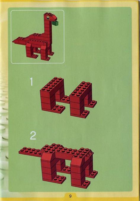 Lego Builds Ideas Easy, Legos Building Ideas, Basic Lego Ideas, Basic Lego Builds, Lego Dinosaur Instructions, Easy Things To Build With Legos, Little Lego Builds, Lego Step By Step Instructions, Simple Lego Ideas