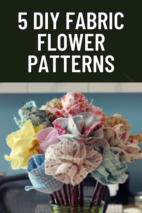 Fabric Flowers To Make, Diy Fabric Flowers Easy No Sew, Fabric Plants Diy, Rag Flowers How To Make, Diy Fabric Flowers Tutorial, How To Make Fabric Flowers, No Sew Fabric Flowers, Flower Making With Cloth, Fabric Flowers Diy Easy