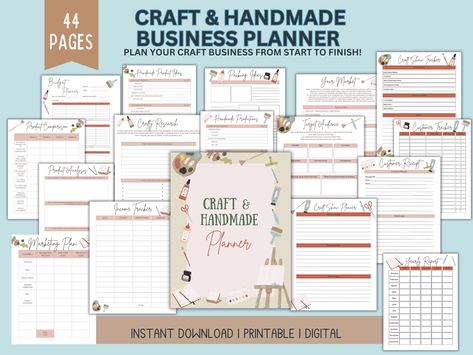 Craft Business Planner, Craft Project Planner, Media Planner, Craft Planner, Handmade Market, Binder Organization, Social Media Planner, Budget Planer, Craft Show