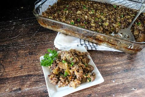 Chinese-Style Hamburger Casserole | Just A Pinch Recipes Chinese Hamburger, Easy Weeknight Casseroles, Cabbage Roll Casserole, Wild Rice Casserole, Ground Beef Casserole Recipes, Stuffing Recipes For Thanksgiving, Rice Casserole Recipes, Greek Lemon Chicken, Hamburger Casserole