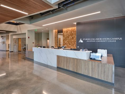 Business Office Reception Area, Reception Desk With Column, School Reception Desk, School Reception Area, School Reception Design, Hospital Reception Counter Design, White Marble Desk, University Reception Design, Lobby Reception Desk Axis Office Furniture