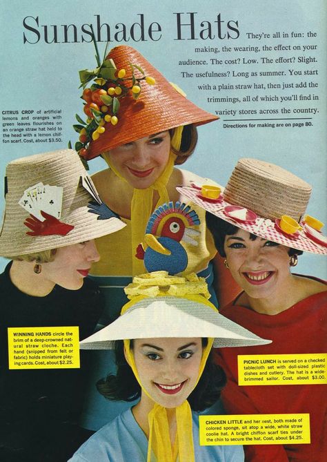 Idda Van Munster, Gardening Hat, Fashion 1960s, Women's Hats, Vintage Beach, Beach Hat, Cool Hats, Mode Vintage, Vintage Summer