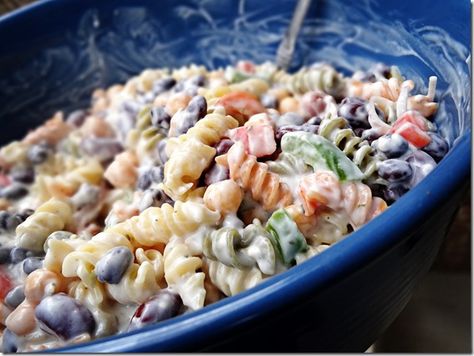 Tex Mex Pasta Salad, Tex Mex Pasta, Cold Chicken Pasta Salad, Pasta Food Recipes, Chicken Pasta Salad Recipes, Grilled Chicken Strips, Bacon Ranch Pasta Salad, Tex Mex Chicken, Chicken Ranch Pasta