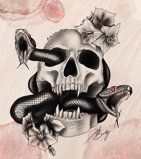 ‼️New design available‼️ Happy Halloween friends, this sick vampire skull is available to book through mid November and if it’s booked in that time the design will be discounted! This is a fairly large piece and can be done with or without the pops of red, though I am partial.. DM me to book! • • • #tattoo #tattoodesign #tattooist #tattooshop #tattooartist #tattooapprentice #halloween #halloweentattoo #creepy #scary #vampire #vampiretattoo #snakes #snaketattoo #illustrative #illustrationarti... Scary Vampire, Vampire Tattoo, Vampire Skull, Halloween Friends, Tattoo Apprentice, Book Tattoo, Halloween Tattoos, Snake Tattoo, My Tattoo