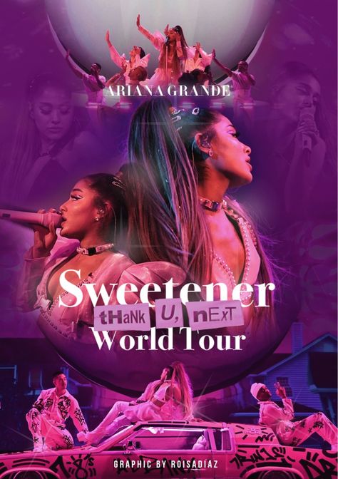 Sweetener Poster, World Tour Poster, Ariana Grande Poster, Sweetener World Tour, Sweetener Tour, Thank U Next, Ariana Grande Sweetener, Burlesque Costume, Tour Poster