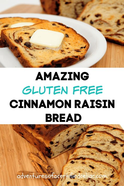 Gluten Free Cinnamon Raisin Bread, Raisin Bread Recipe, Cinnamon Raisin Bread Recipe, Bread Bread Machine, Homemade Gluten Free Bread, Gluten Free Cinnamon, Cinnamon Raisin Bread, Gluten Free Recipes Bread, Raisin Bread