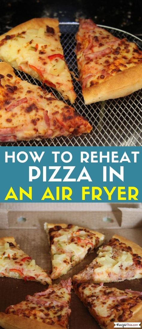 The ultimate guide showing you how to reheat pizza in an air fryer. This air fryer reheat pizza guide will include both reheating pizza in the air fryer oven and in a regular air fryer basket. Completely based on leftover pizza from Pizza Hut. #airfryer #airfryeroven #airfryerpizza #airfryerreheat #airfryertricks How To Reheat Pizza, Reheating Pizza, Pizza In The Air Fryer, Air Fryer Recipes Chips, Air Fryer Recipes Vegetables, Reheat Pizza, Small Air Fryer, Air Fryer Recipes Snacks, Air Fryer Recipes Vegetarian