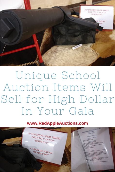 The right unique school auction items will sell for high dollar in your gala. And a potato cannon, made by the school’s beloved maintenance department, in an all-boys Catholic school … is a perfect example of that. Wait until you see what the cannon sold for! School Auction Ideas, Potato Cannon, Class Auction Item, Live Auction Items, Auction Donations, Class Auction, Fundraising Activities, Solar System Crafts, School Auction