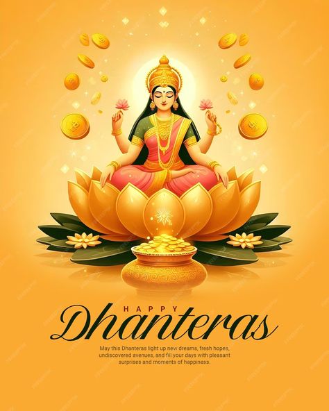 Happy Dhanteras and Dhanatrayodashi with Diwali celebration Social Media Post Template Banner | Premium AI-generated PSD Festivals Illustration, Dhanteras Post, Chath Pooja Image, Diwali Dhanteras, Dussehra Images, Happy Dhanteras, Friends Images, Social Media Post Template, Good Morning Friends Images