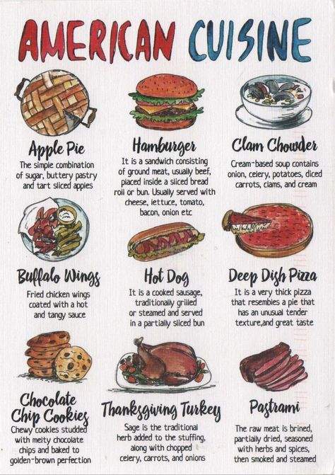 American Foods, Different Foods, Breakfast Soup, Culinary Cooking, Food Infographic, Foreign Food, Food Info, Cooking Basics, How To Cook Sausage