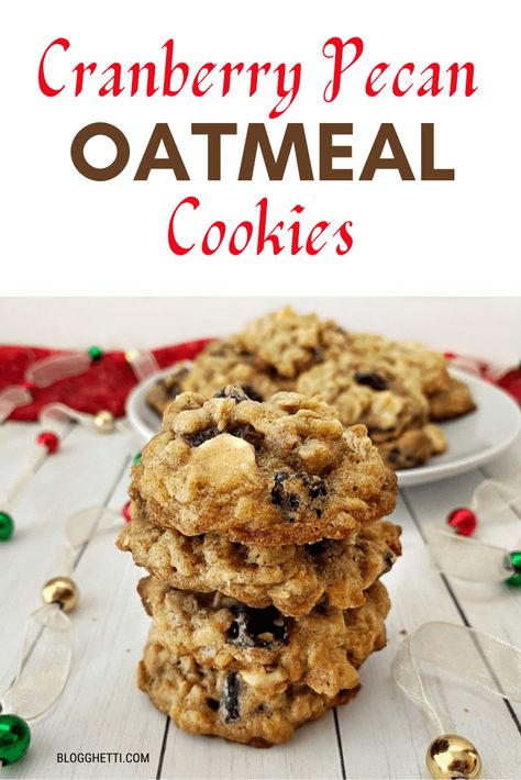 Cranberry Pecan Oatmeal Cookies, Cranberry Pecan Cookies, Pecan Oatmeal Cookies, Pecan Oatmeal, Cookies Oatmeal, Friends Recipes, Holiday Cookie Exchange, Pecan Cookies, Molasses Cookies