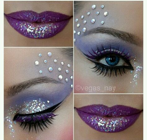 Love sparkles and purple Carnaval Make-up, Shrek Jr, Fairy Make-up, Fairy Ball, Troll Costume, Beetlejuice Halloween, Tattoo Henna, Halloween Fairy, Woodsy Wedding