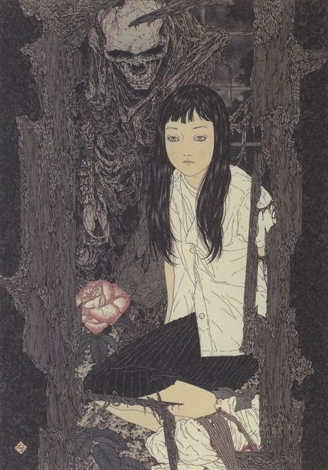 Insanity art Takato Yamamoto, Arte Grunge, Japanese Horror, Art Noir, Art Manga, Art Japonais, Art Et Illustration, Wow Art, Ethereal Art