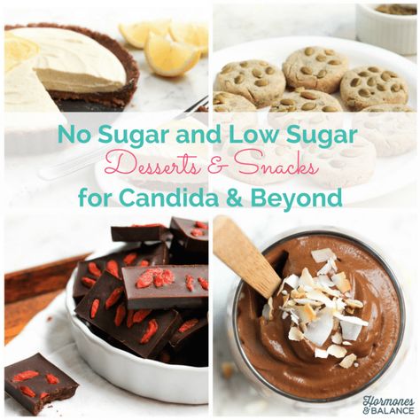 Low Sugar and No Sugar Desserts & Snacks to Combat Candida Candida Friendly Desserts, Candida Diet Recipes Snacks, Candida Diet Snacks, Candida Desserts, Anti Candida Recipes, Candida Cleanse Diet, No Sugar Desserts, Anti Candida Diet, Diet Desserts Recipes