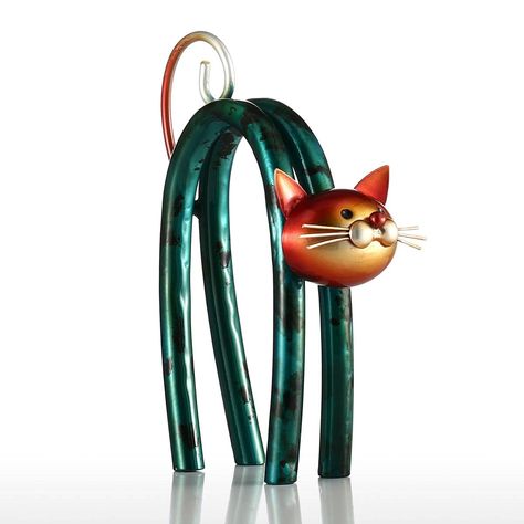 Egypt Cat, Egyptian Cat, Cat Sculpture, Metal Figurines, Cat Statue, Iron Pipe, Modern Cat, Gifts For Art Lovers, Metal Ornament