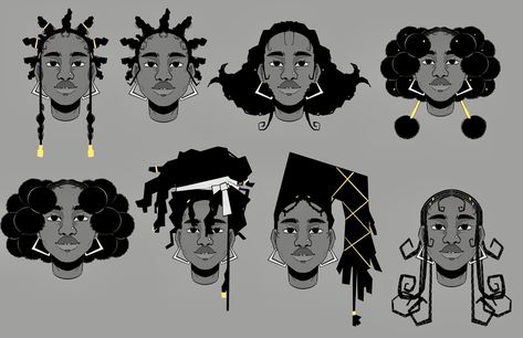 Home / X Braids And Locs, Hair References, Hair Sketch, Black Art Pictures, Figure Drawing Reference, Hair Reference, Black Hairstyles, Art Tutorials Drawing, How To Draw Hair