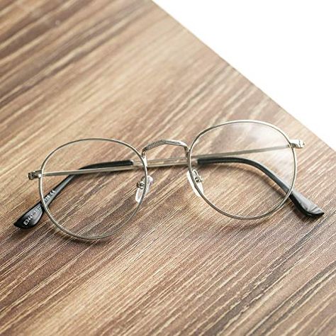 Clear Circle Glasses, Round Metal Glasses, Glasses Ideas, Circle Glasses, Fancy Glasses, Gold Clothing, Classic Glasses, Mens Glasses Fashion, Oc Board