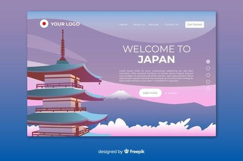 Welcome To Japan, Prezi Templates, Ppt Template Design, About Japan, Landing Page Template, Japan Design, Best Templates, Page Template, Web Development Design