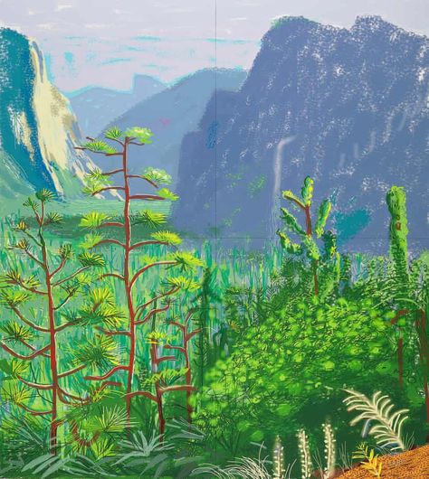 The last 10 years of David Hockney: from oil and canvas to iPad drawings – in pictures | Art and design | The Guardian David Hockney Ipad, David Hockney Paintings, David Hockney Art, Pop Art Movement, Young Art, San Francisco Museums, Ipad Drawings, David Hockney, Ipad Art