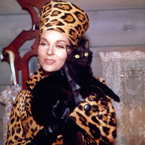 Catwoman Lee Meriwether in Animal Print, Batman, 1966 Black Cat Fashion, Lee Meriwether, 1950’s Style, Leopard Print Fashion, Richard Avedon, Leopard Fashion, Animal Print Fashion, Batman Movie, Print Coat